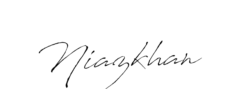 Design your own signature with our free online signature maker. With this signature software, you can create a handwritten (Antro_Vectra) signature for name Niazkhan. Niazkhan signature style 6 images and pictures png