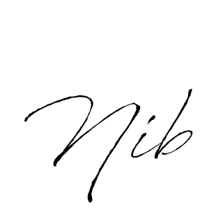 Use a signature maker to create a handwritten signature online. With this signature software, you can design (Antro_Vectra) your own signature for name Nib. Nib signature style 6 images and pictures png