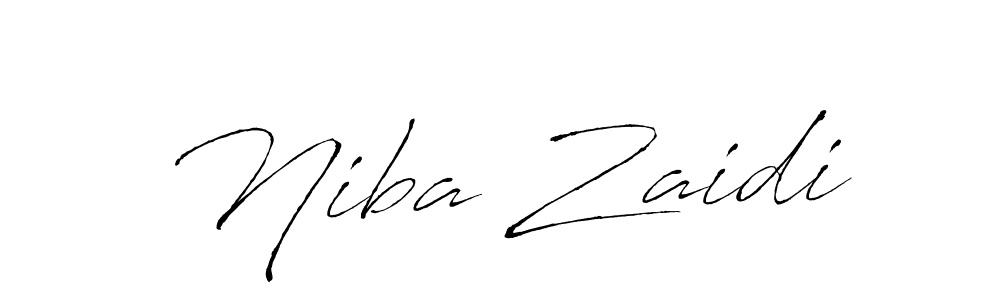 Make a beautiful signature design for name Niba Zaidi. With this signature (Antro_Vectra) style, you can create a handwritten signature for free. Niba Zaidi signature style 6 images and pictures png