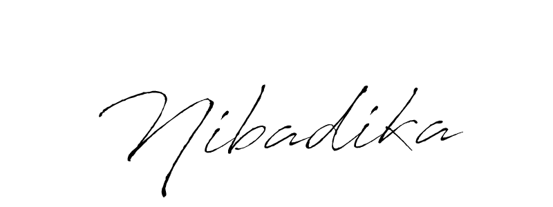 Create a beautiful signature design for name Nibadika. With this signature (Antro_Vectra) fonts, you can make a handwritten signature for free. Nibadika signature style 6 images and pictures png