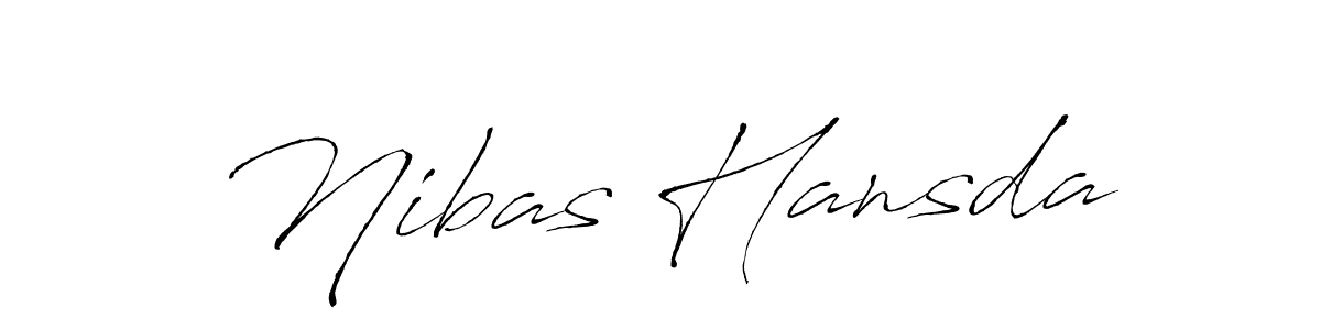 The best way (Antro_Vectra) to make a short signature is to pick only two or three words in your name. The name Nibas Hansda include a total of six letters. For converting this name. Nibas Hansda signature style 6 images and pictures png