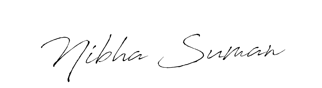 It looks lik you need a new signature style for name Nibha Suman. Design unique handwritten (Antro_Vectra) signature with our free signature maker in just a few clicks. Nibha Suman signature style 6 images and pictures png