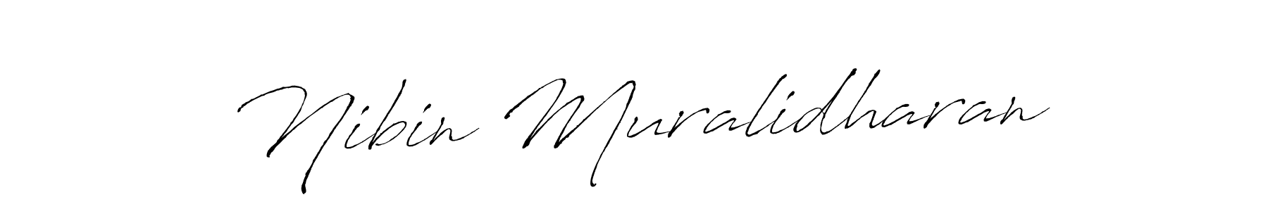 Antro_Vectra is a professional signature style that is perfect for those who want to add a touch of class to their signature. It is also a great choice for those who want to make their signature more unique. Get Nibin Muralidharan name to fancy signature for free. Nibin Muralidharan signature style 6 images and pictures png