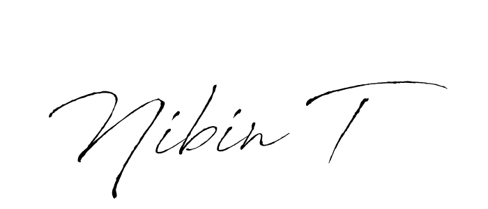 How to make Nibin T signature? Antro_Vectra is a professional autograph style. Create handwritten signature for Nibin T name. Nibin T signature style 6 images and pictures png