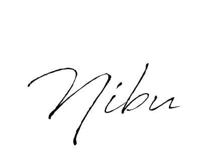 Make a beautiful signature design for name Nibu. With this signature (Antro_Vectra) style, you can create a handwritten signature for free. Nibu signature style 6 images and pictures png
