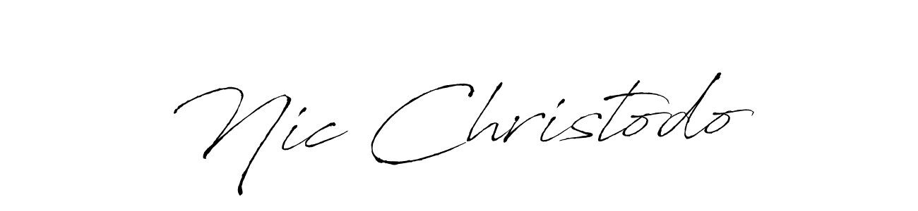 Similarly Antro_Vectra is the best handwritten signature design. Signature creator online .You can use it as an online autograph creator for name Nic Christodo. Nic Christodo signature style 6 images and pictures png
