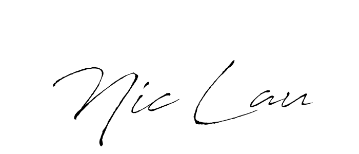 Use a signature maker to create a handwritten signature online. With this signature software, you can design (Antro_Vectra) your own signature for name Nic Lau. Nic Lau signature style 6 images and pictures png