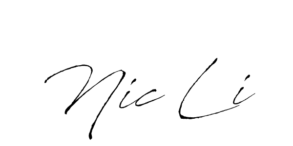 Make a beautiful signature design for name Nic Li. With this signature (Antro_Vectra) style, you can create a handwritten signature for free. Nic Li signature style 6 images and pictures png