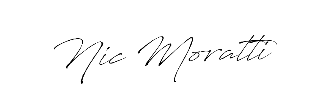 Design your own signature with our free online signature maker. With this signature software, you can create a handwritten (Antro_Vectra) signature for name Nic Moratti. Nic Moratti signature style 6 images and pictures png