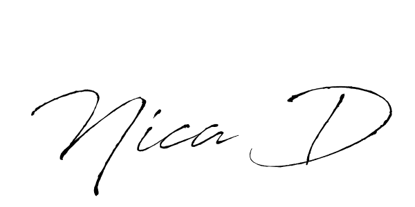 How to make Nica D signature? Antro_Vectra is a professional autograph style. Create handwritten signature for Nica D name. Nica D signature style 6 images and pictures png