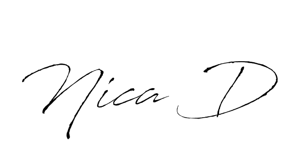 Nica D stylish signature style. Best Handwritten Sign (Antro_Vectra) for my name. Handwritten Signature Collection Ideas for my name Nica D. Nica D signature style 6 images and pictures png