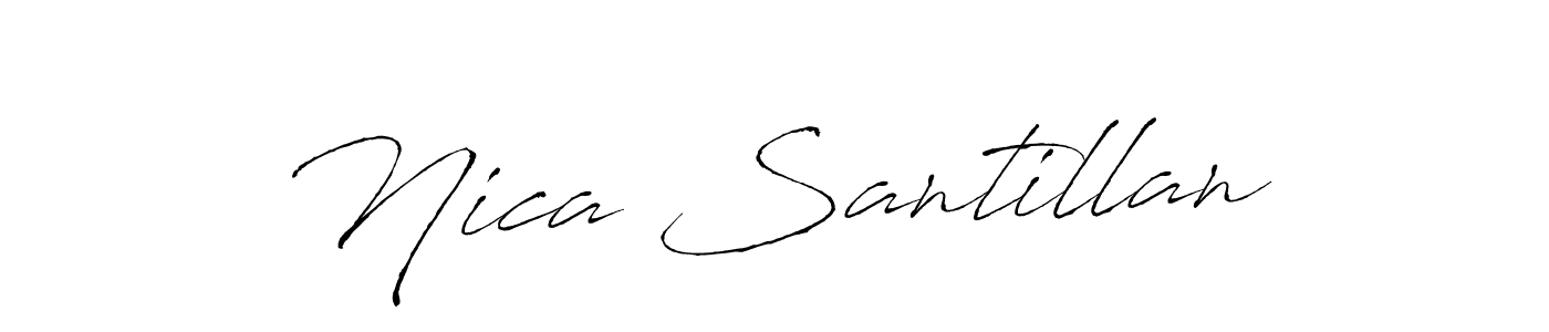 Make a beautiful signature design for name Nica Santillan. Use this online signature maker to create a handwritten signature for free. Nica Santillan signature style 6 images and pictures png