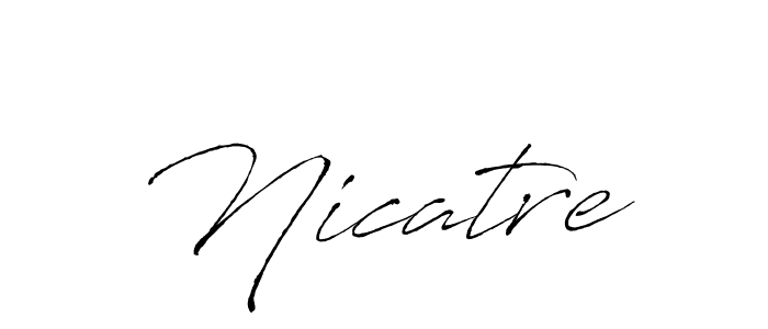 You should practise on your own different ways (Antro_Vectra) to write your name (Nicatre) in signature. don't let someone else do it for you. Nicatre signature style 6 images and pictures png