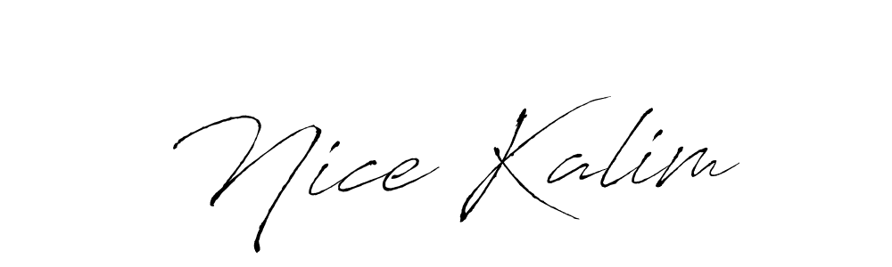 The best way (Antro_Vectra) to make a short signature is to pick only two or three words in your name. The name Nice Kalim include a total of six letters. For converting this name. Nice Kalim signature style 6 images and pictures png
