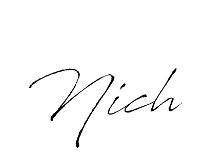 Also You can easily find your signature by using the search form. We will create Nich name handwritten signature images for you free of cost using Antro_Vectra sign style. Nich signature style 6 images and pictures png