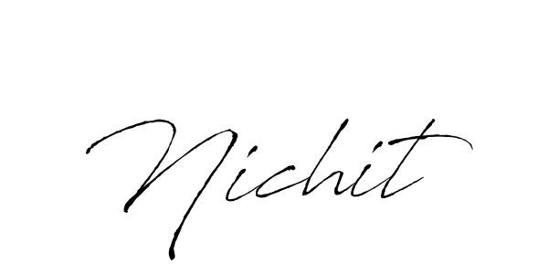 Make a beautiful signature design for name Nichit. With this signature (Antro_Vectra) style, you can create a handwritten signature for free. Nichit signature style 6 images and pictures png