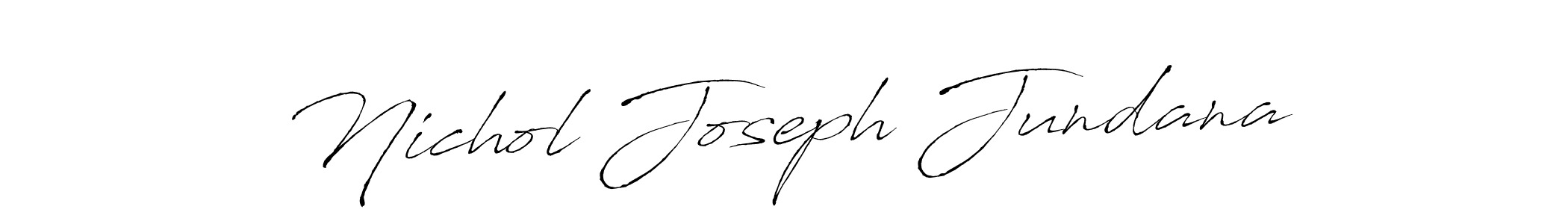 You can use this online signature creator to create a handwritten signature for the name Nichol Joseph Jundana. This is the best online autograph maker. Nichol Joseph Jundana signature style 6 images and pictures png