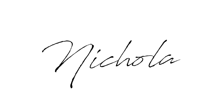 Antro_Vectra is a professional signature style that is perfect for those who want to add a touch of class to their signature. It is also a great choice for those who want to make their signature more unique. Get Nichola name to fancy signature for free. Nichola signature style 6 images and pictures png