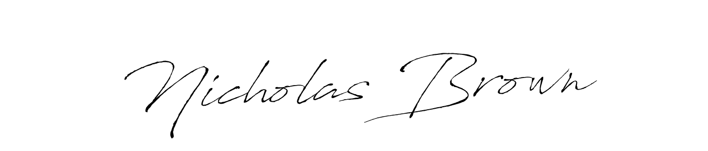 Nicholas Brown stylish signature style. Best Handwritten Sign (Antro_Vectra) for my name. Handwritten Signature Collection Ideas for my name Nicholas Brown. Nicholas Brown signature style 6 images and pictures png