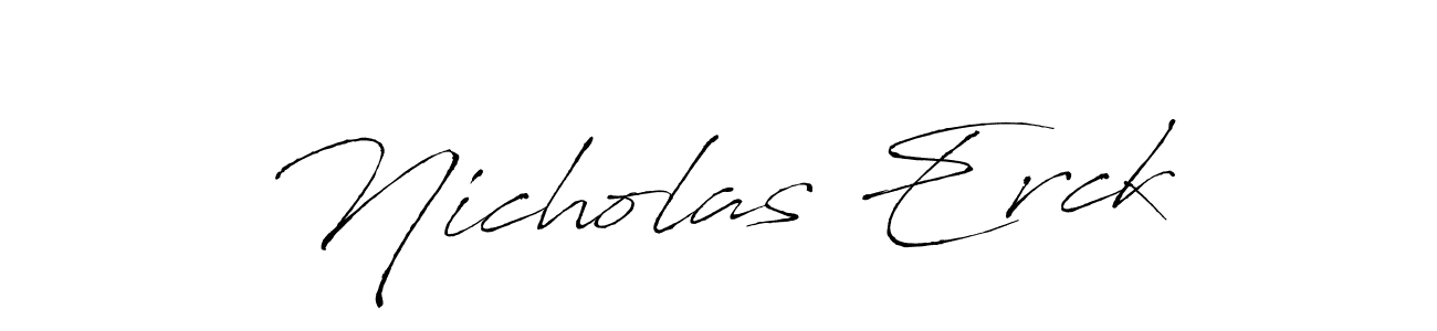 Use a signature maker to create a handwritten signature online. With this signature software, you can design (Antro_Vectra) your own signature for name Nicholas Erck. Nicholas Erck signature style 6 images and pictures png