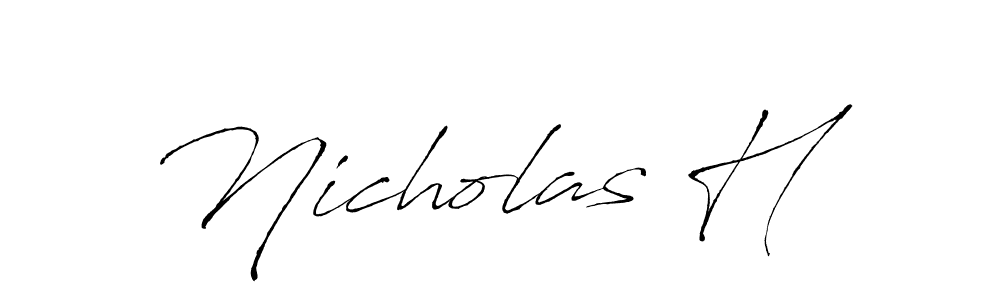 Design your own signature with our free online signature maker. With this signature software, you can create a handwritten (Antro_Vectra) signature for name Nicholas H. Nicholas H signature style 6 images and pictures png