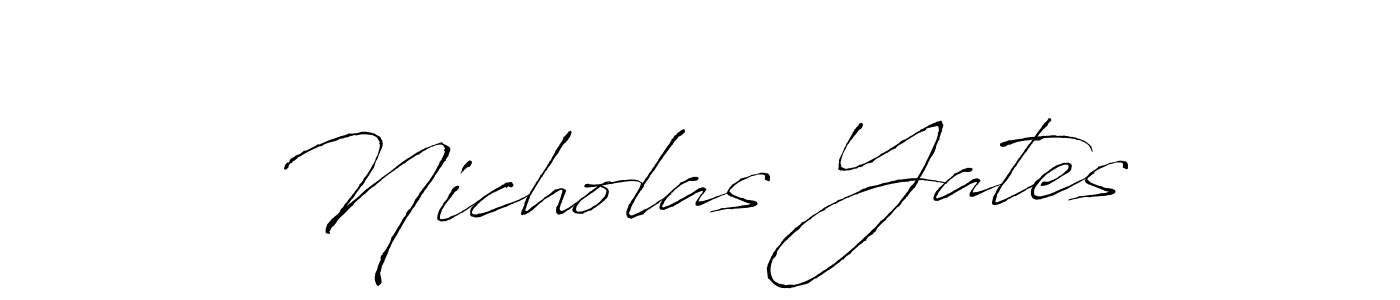 Nicholas Yates stylish signature style. Best Handwritten Sign (Antro_Vectra) for my name. Handwritten Signature Collection Ideas for my name Nicholas Yates. Nicholas Yates signature style 6 images and pictures png