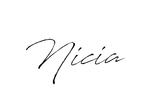 Create a beautiful signature design for name Nicia. With this signature (Antro_Vectra) fonts, you can make a handwritten signature for free. Nicia signature style 6 images and pictures png