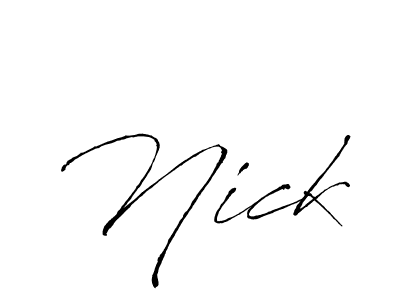 Use a signature maker to create a handwritten signature online. With this signature software, you can design (Antro_Vectra) your own signature for name Nick. Nick signature style 6 images and pictures png