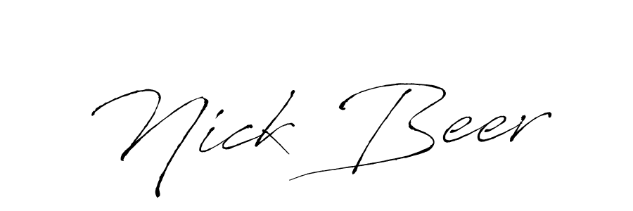 Make a beautiful signature design for name Nick Beer. With this signature (Antro_Vectra) style, you can create a handwritten signature for free. Nick Beer signature style 6 images and pictures png