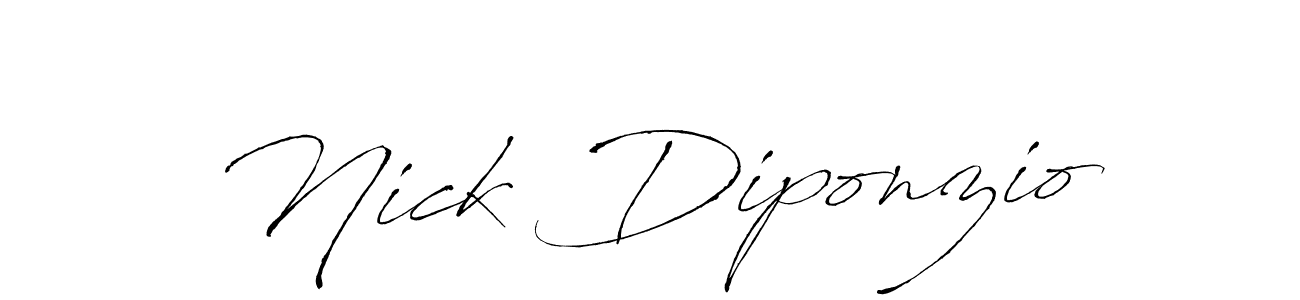 How to make Nick Diponzio name signature. Use Antro_Vectra style for creating short signs online. This is the latest handwritten sign. Nick Diponzio signature style 6 images and pictures png