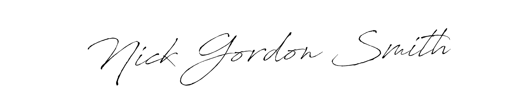 Make a beautiful signature design for name Nick Gordon Smith. With this signature (Antro_Vectra) style, you can create a handwritten signature for free. Nick Gordon Smith signature style 6 images and pictures png