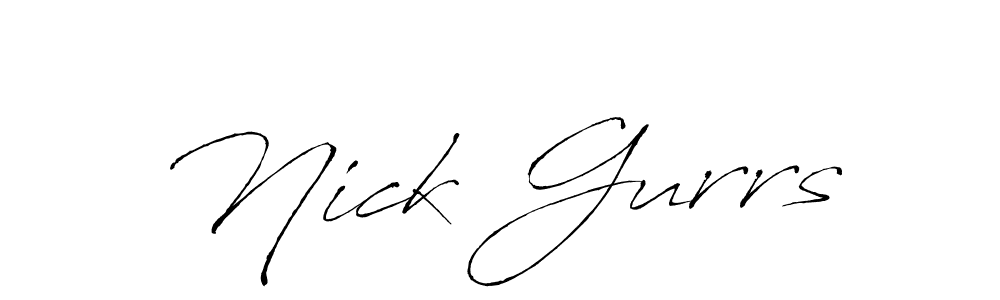 How to make Nick Gurrs name signature. Use Antro_Vectra style for creating short signs online. This is the latest handwritten sign. Nick Gurrs signature style 6 images and pictures png