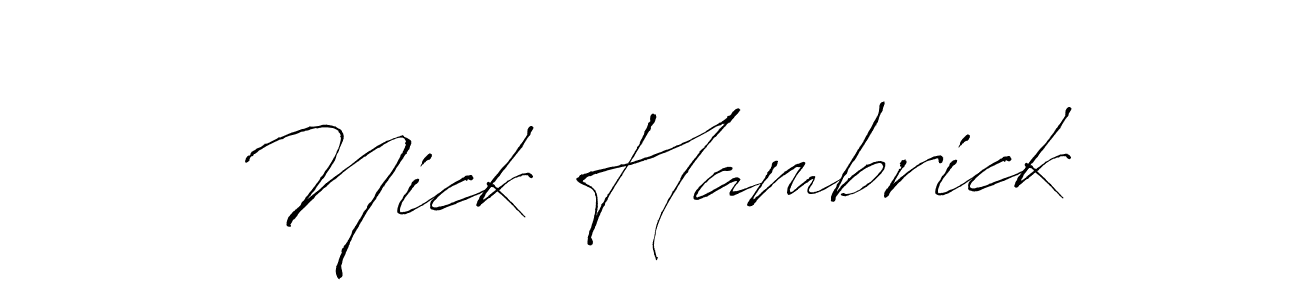 The best way (Antro_Vectra) to make a short signature is to pick only two or three words in your name. The name Nick Hambrick include a total of six letters. For converting this name. Nick Hambrick signature style 6 images and pictures png