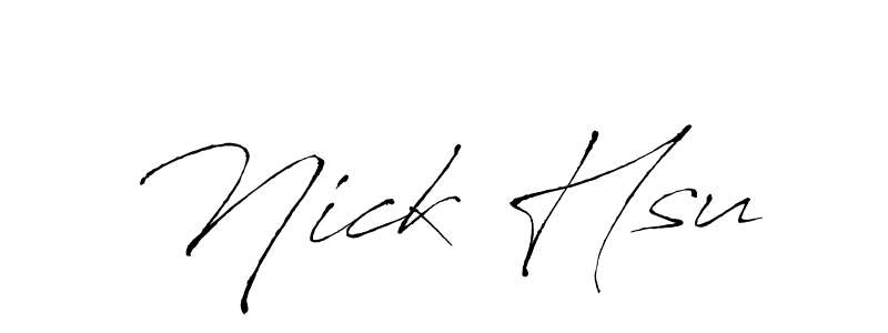 Design your own signature with our free online signature maker. With this signature software, you can create a handwritten (Antro_Vectra) signature for name Nick Hsu. Nick Hsu signature style 6 images and pictures png