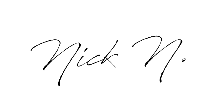 Nick N. stylish signature style. Best Handwritten Sign (Antro_Vectra) for my name. Handwritten Signature Collection Ideas for my name Nick N.. Nick N. signature style 6 images and pictures png