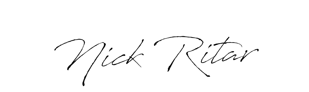 Similarly Antro_Vectra is the best handwritten signature design. Signature creator online .You can use it as an online autograph creator for name Nick Ritar. Nick Ritar signature style 6 images and pictures png