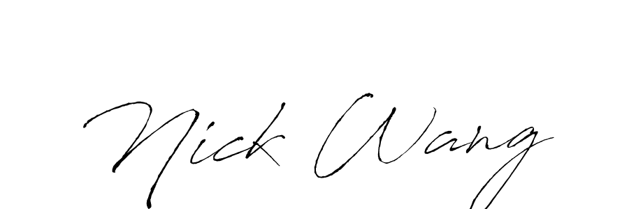 if you are searching for the best signature style for your name Nick Wang. so please give up your signature search. here we have designed multiple signature styles  using Antro_Vectra. Nick Wang signature style 6 images and pictures png