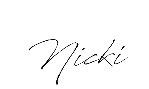 Create a beautiful signature design for name Nicki. With this signature (Antro_Vectra) fonts, you can make a handwritten signature for free. Nicki signature style 6 images and pictures png