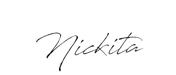Design your own signature with our free online signature maker. With this signature software, you can create a handwritten (Antro_Vectra) signature for name Nickita. Nickita signature style 6 images and pictures png