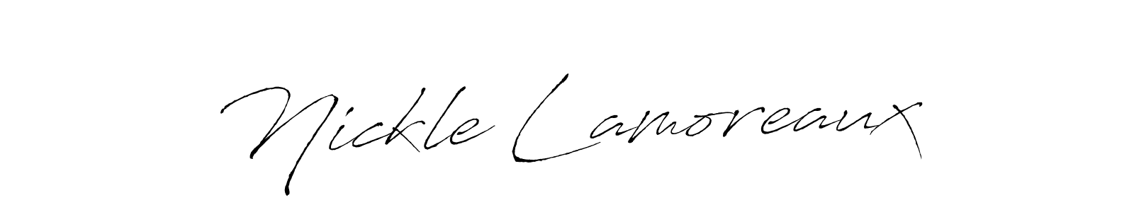 Design your own signature with our free online signature maker. With this signature software, you can create a handwritten (Antro_Vectra) signature for name Nickle Lamoreaux. Nickle Lamoreaux signature style 6 images and pictures png