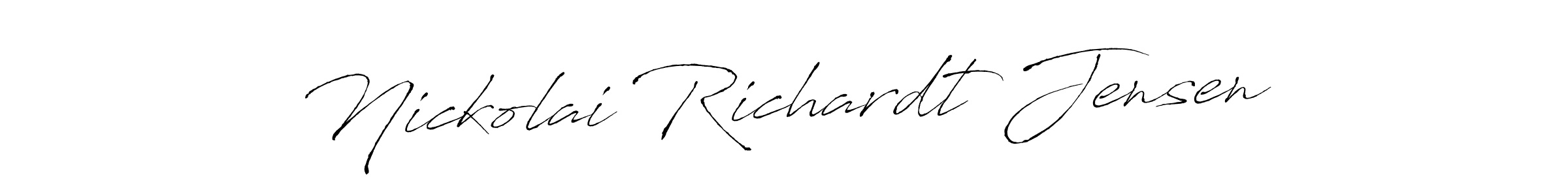 if you are searching for the best signature style for your name Nickolai Richardt Jensen. so please give up your signature search. here we have designed multiple signature styles  using Antro_Vectra. Nickolai Richardt Jensen signature style 6 images and pictures png