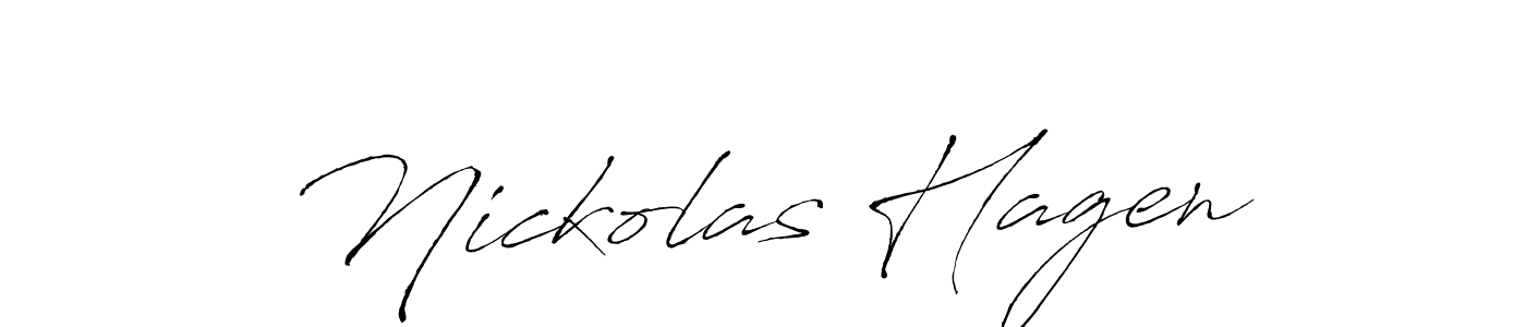 Also You can easily find your signature by using the search form. We will create Nickolas Hagen name handwritten signature images for you free of cost using Antro_Vectra sign style. Nickolas Hagen signature style 6 images and pictures png