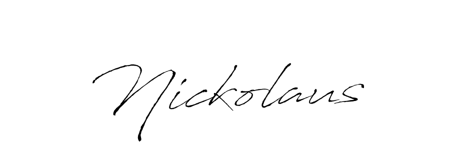 Create a beautiful signature design for name Nickolaus. With this signature (Antro_Vectra) fonts, you can make a handwritten signature for free. Nickolaus signature style 6 images and pictures png