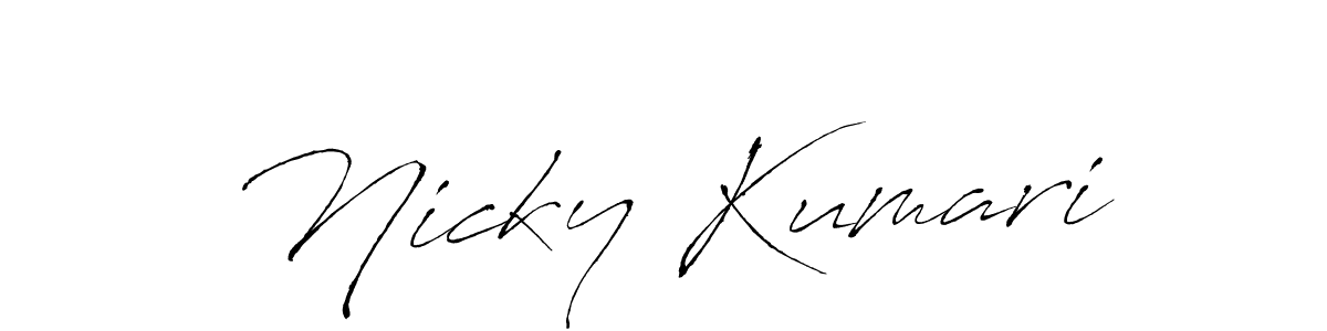 Similarly Antro_Vectra is the best handwritten signature design. Signature creator online .You can use it as an online autograph creator for name Nicky Kumari. Nicky Kumari signature style 6 images and pictures png