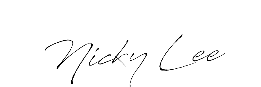 if you are searching for the best signature style for your name Nicky Lee. so please give up your signature search. here we have designed multiple signature styles  using Antro_Vectra. Nicky Lee signature style 6 images and pictures png