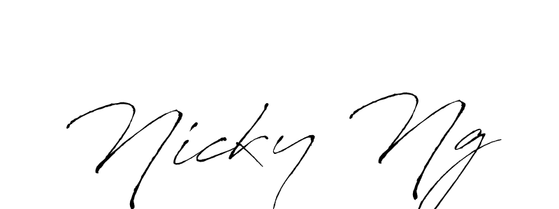 Nicky Ng stylish signature style. Best Handwritten Sign (Antro_Vectra) for my name. Handwritten Signature Collection Ideas for my name Nicky Ng. Nicky Ng signature style 6 images and pictures png