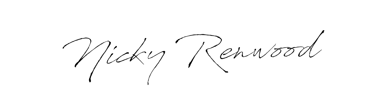 You should practise on your own different ways (Antro_Vectra) to write your name (Nicky Renwood) in signature. don't let someone else do it for you. Nicky Renwood signature style 6 images and pictures png