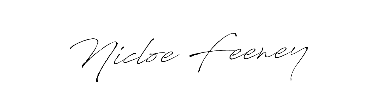 The best way (Antro_Vectra) to make a short signature is to pick only two or three words in your name. The name Nicloe Feeney include a total of six letters. For converting this name. Nicloe Feeney signature style 6 images and pictures png