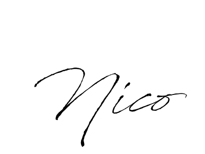 Antro_Vectra is a professional signature style that is perfect for those who want to add a touch of class to their signature. It is also a great choice for those who want to make their signature more unique. Get Nico name to fancy signature for free. Nico signature style 6 images and pictures png
