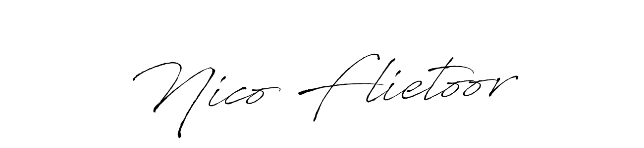 Nico Flietoor stylish signature style. Best Handwritten Sign (Antro_Vectra) for my name. Handwritten Signature Collection Ideas for my name Nico Flietoor. Nico Flietoor signature style 6 images and pictures png